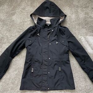 George Women's Black Hooded Jacket